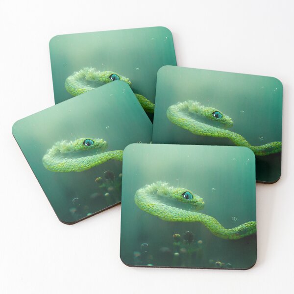 Item preview, Green Water Snake designed and sold by aiartbysig.
