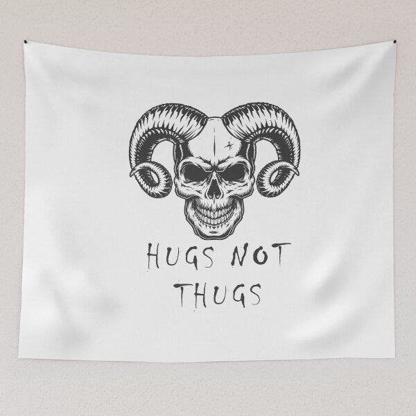 Item preview, hugs not thugs  designed and sold by STOREMUZAN.