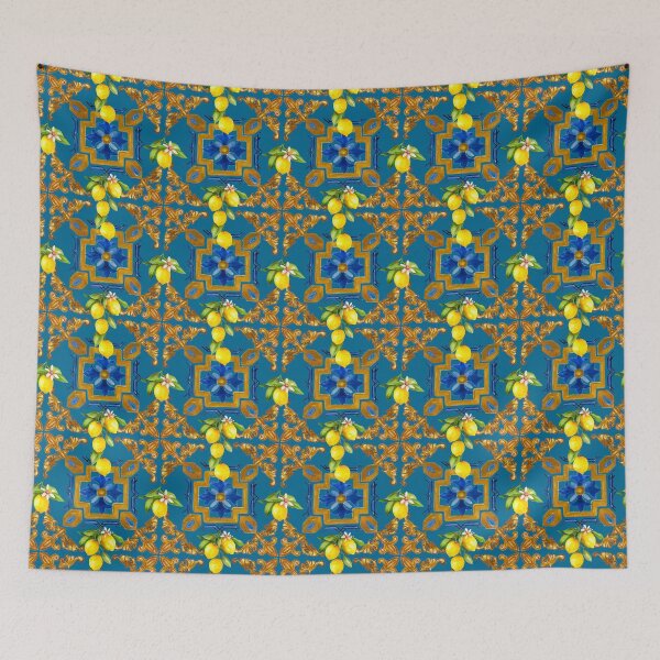 Item preview, Sicilian tiles,mediterranean,mosaic,lemons, designed and sold by MariaMarinova.