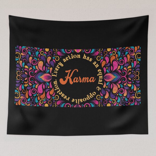 Item preview, Funny Retro Karma Design- Every action has an equal & opposite reaction~Karma designed and sold by jamie Omahen.