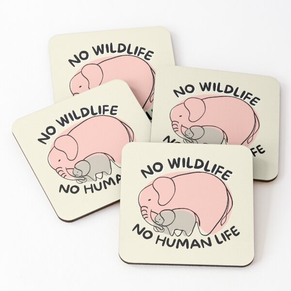 Item preview, No Elephant Wildlife, No Human Life designed and sold by bmfabricdesigns.