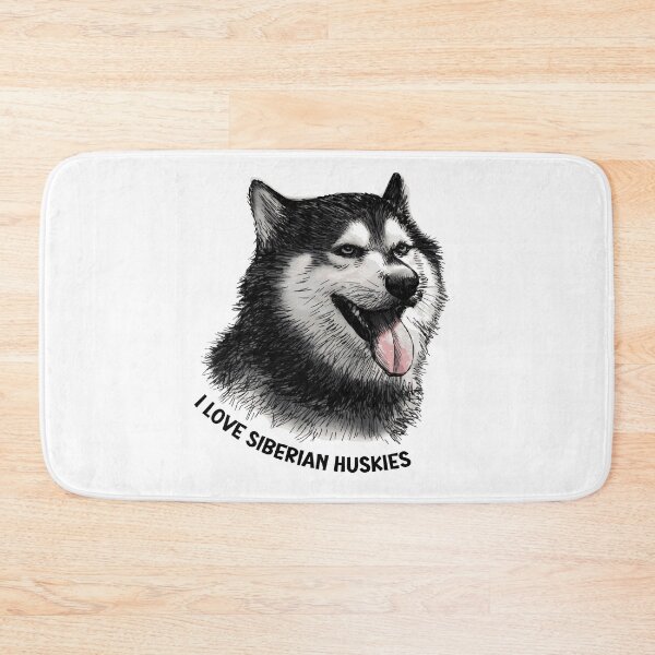 Item preview, I Love Siberian Huskies designed and sold by Einstein12345.