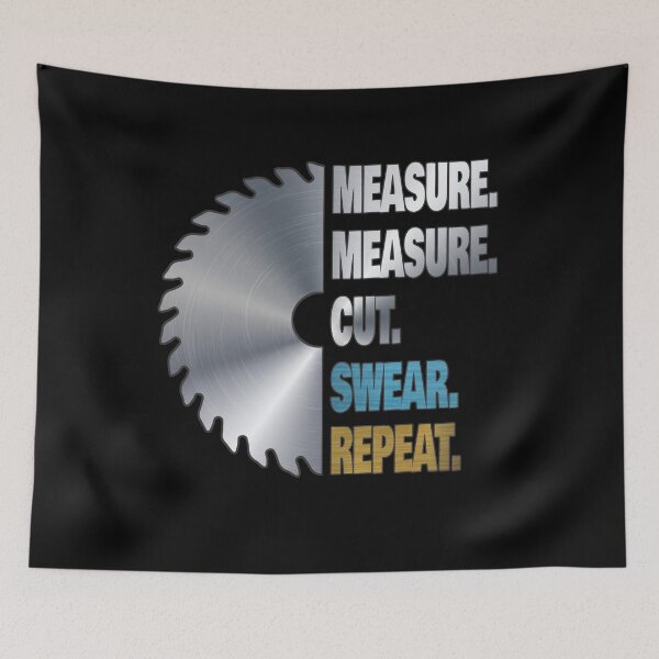 Item preview, Funny Dad Measure Measure Cut Swear Repeat Handyman Father Day Novelty Graphic Gift Idea designed and sold by Countrysmart.