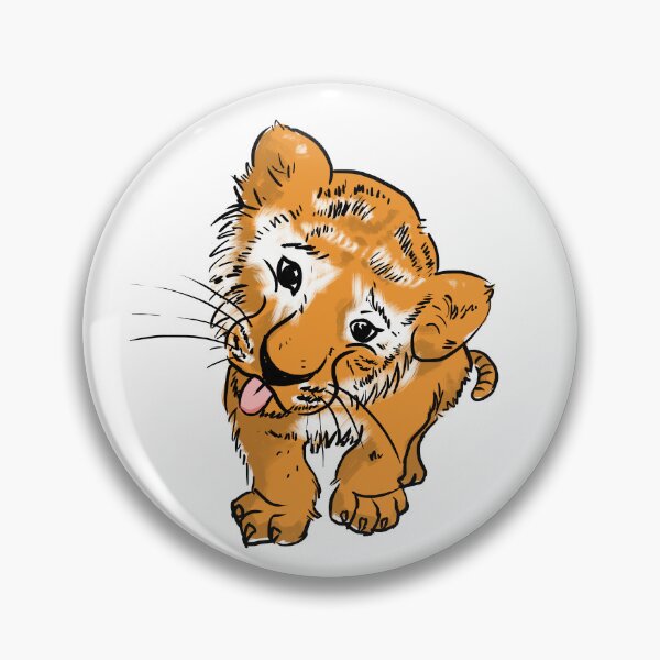 Item preview, baby tiger, tiger, lion, lonely, noble, orange, cat, feline, wild, small, cute, tiny, jumpy, excited, furry, soft designed and sold by SFK-workshop.