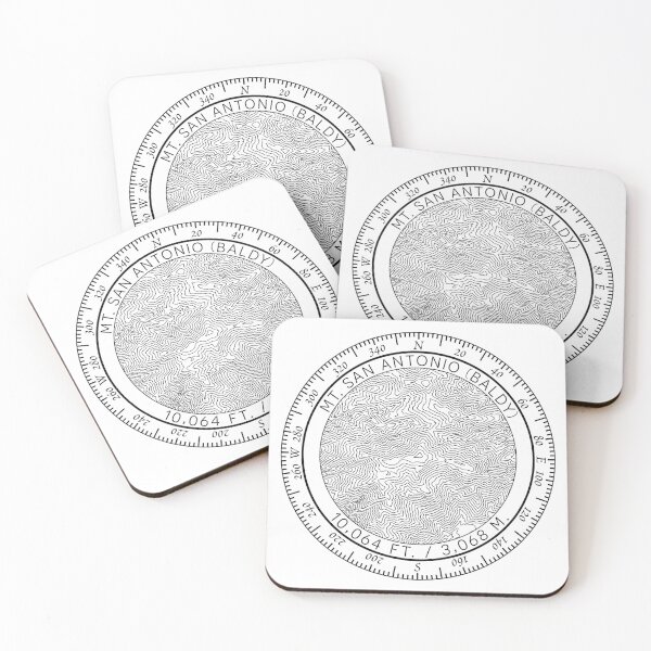 Item preview, Mount Baldy Summit Topo Map Badge designed and sold by BagOfPeaks.