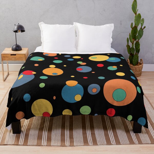 Item preview, Multi coloured cosmic bubbles retro cartoon orbs black designed and sold by AngelDawnDesign.