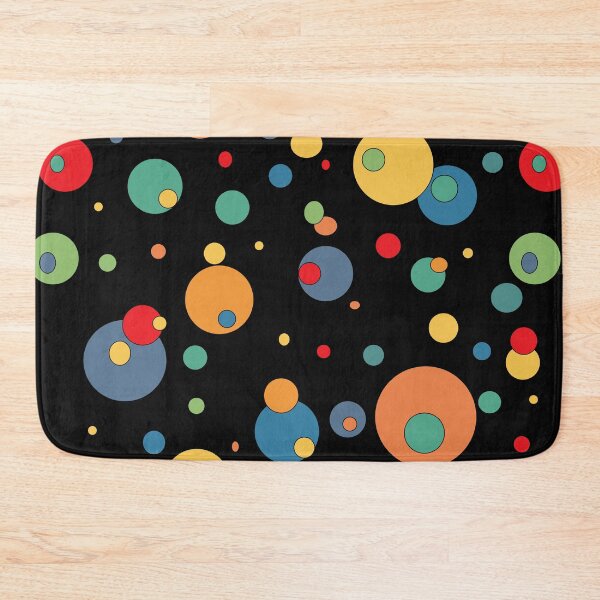 Item preview, Multi coloured cosmic bubbles retro cartoon orbs black designed and sold by AngelDawnDesign.