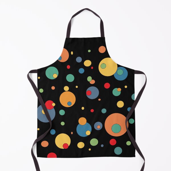 Item preview, Multi coloured cosmic bubbles retro cartoon orbs black designed and sold by AngelDawnDesign.