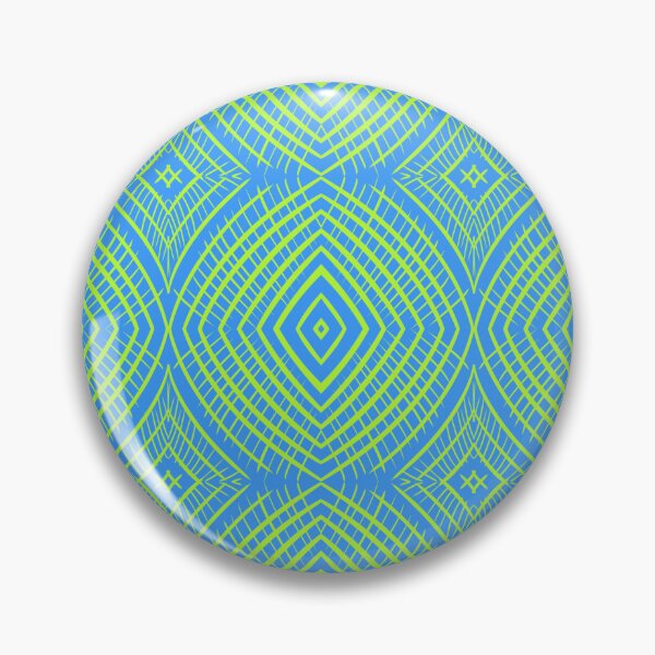 Item preview, Neon green, light blue background, unique hand drawn geometric repeating pattern - WelshDesigns designed and sold by welshdesigns.