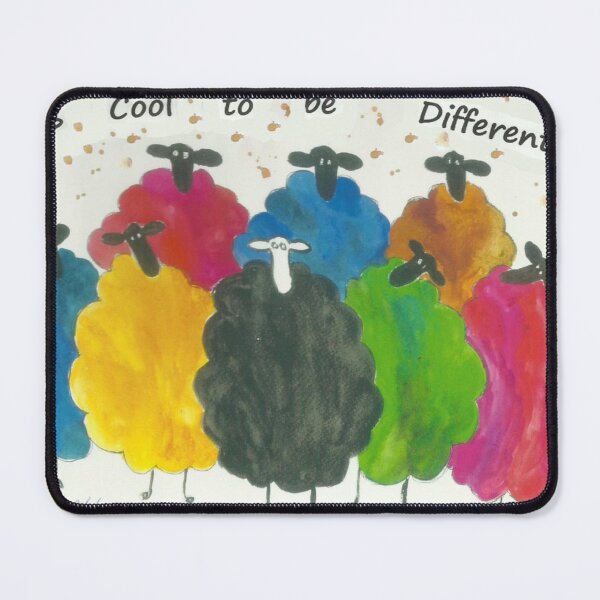 Item preview, Colourful Sheep "It's Cool to be Different" designed and sold by Casimirasart.