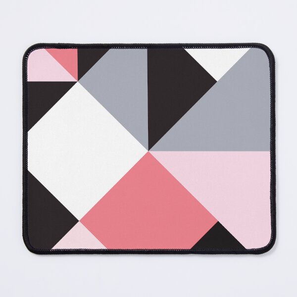 Item preview, Mid-Century Modern Pink, Black, White Geometric Shapes Pattern designed and sold by DEC02.