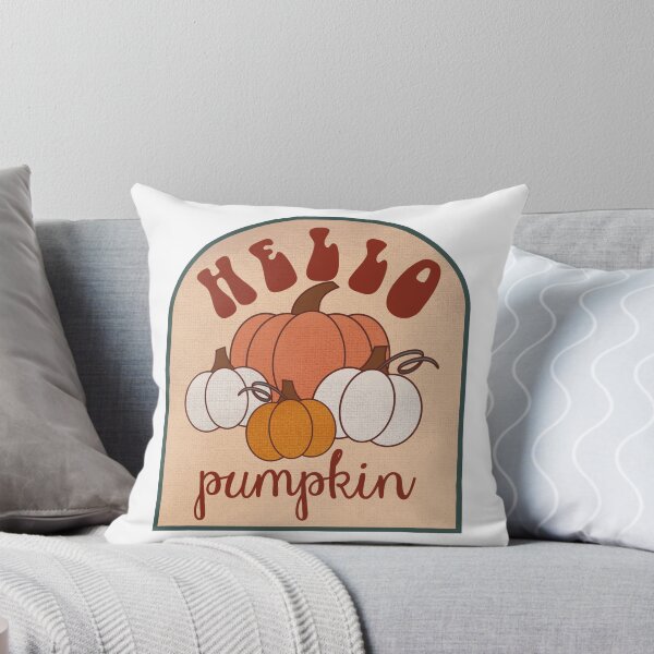 Artikelvorschau, Hallo Kürbis mit Hintergrundabzeichen entworfen und verkauft von Cute Curations.