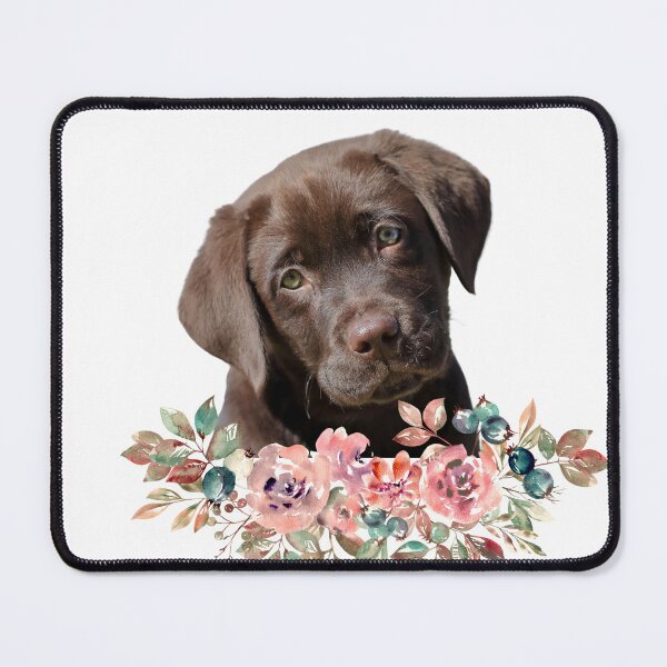 Item preview, Floral Lab. Lab and flowers. Floral chocolate labrador  designed and sold by Doggymadness.