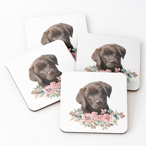 Item preview, Floral Lab. Lab and flowers. Floral chocolate labrador  designed and sold by Doggymadness.