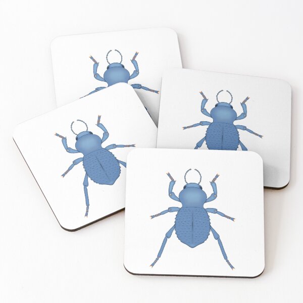 Item preview, Blue Death Feigning Beetle designed and sold by SmilesNVials.