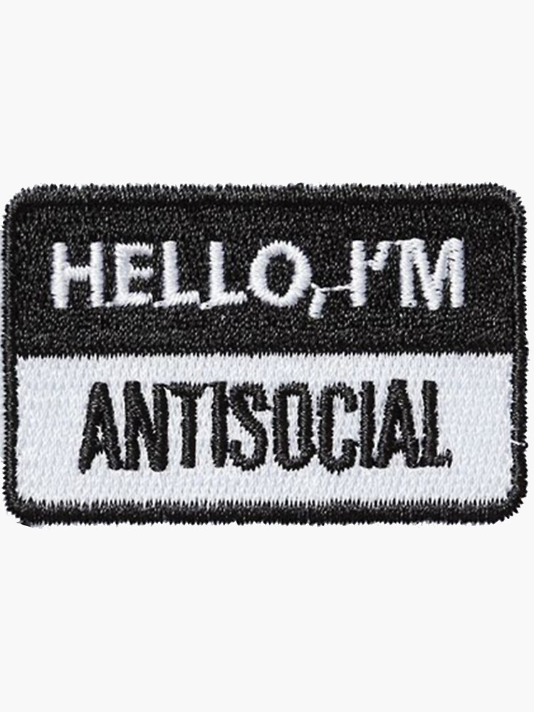Antisocial Aufnäher Patch - Ironischer Style Für Jacken & Taschen