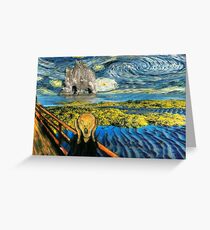 The Scream on the Starry Night Greeting Card