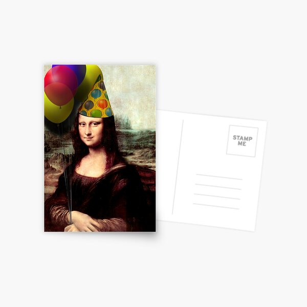 Mona Lisa Geburtstag Postkarte