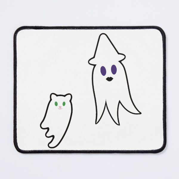 Item preview, Cute Witch and Cat Ghosts (White Background) designed and sold by believeluna.