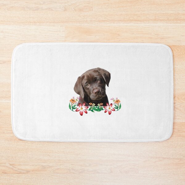 Item preview, Floral Lab. Lab and Flowers, Floral chocolate labrador  designed and sold by Doggymadness.