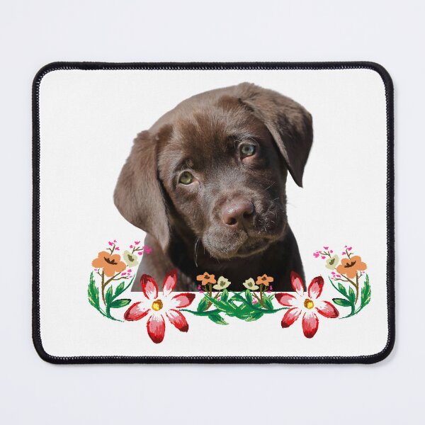 Item preview, Floral Lab. Lab and Flowers, Floral chocolate labrador designed and sold by Doggymadness.