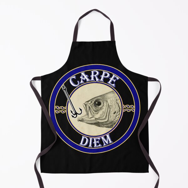 Item preview, 'Carpe Diem' Old Book Hooked Fish Graphic - Funny Quotes Designs for T-shirts, stickers and other accessories. designed and sold by Ridiculam Toga.