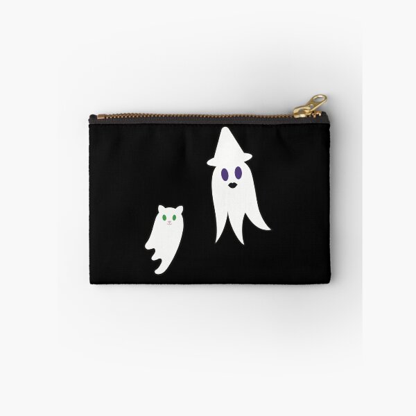 Item preview, Cute Witch and Cat Ghosts (Black Background) designed and sold by believeluna.