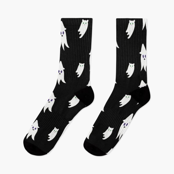 Item preview, Cute Witch and Cat Ghosts (Black Background) designed and sold by believeluna.