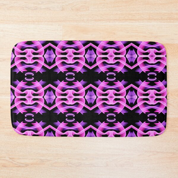 Item preview, Pinks and purple with a black background, unique hand drawn geometric repeating pattern - WelshDesigns designed and sold by welshdesigns.