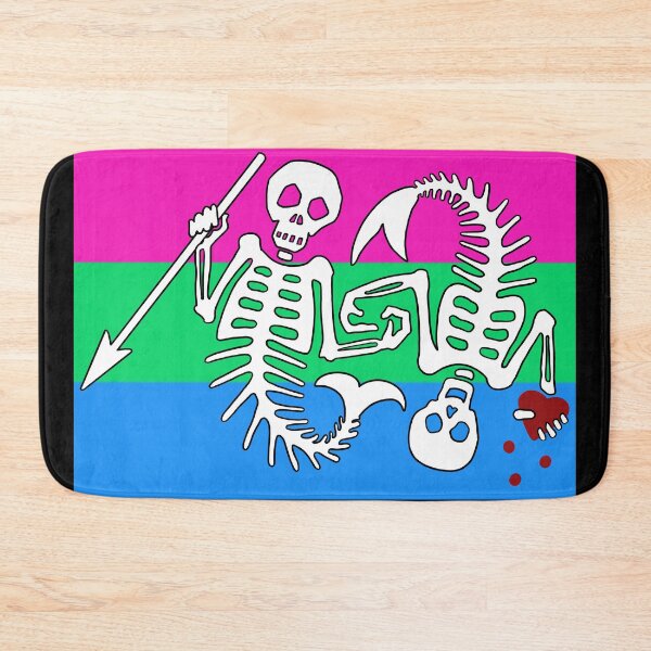 Item preview, OFMD season 2 polysexual pride mermaid pirate flag Blackbeard Stede Bonnet flag designed and sold by Theoldgirl900.