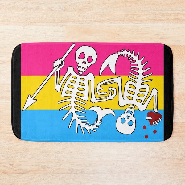 Item preview, OFMD season 2 pansexual pride mermaid pirate flag Blackbeard Stede Bonnet flag designed and sold by Theoldgirl900.