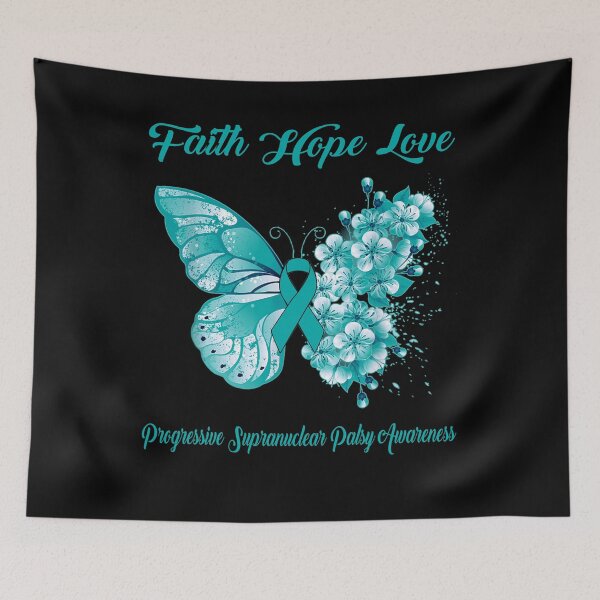 Item preview, Faith Hope Love Progressive Supranuclear Palsy Awareness Butterfly Ribbon Gifts designed and sold by Adropine.