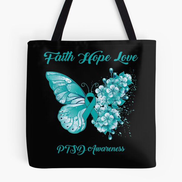 Item preview, Faith Hope Love PTSD Awareness Butterfly Ribbon Gifts designed and sold by Adropine.