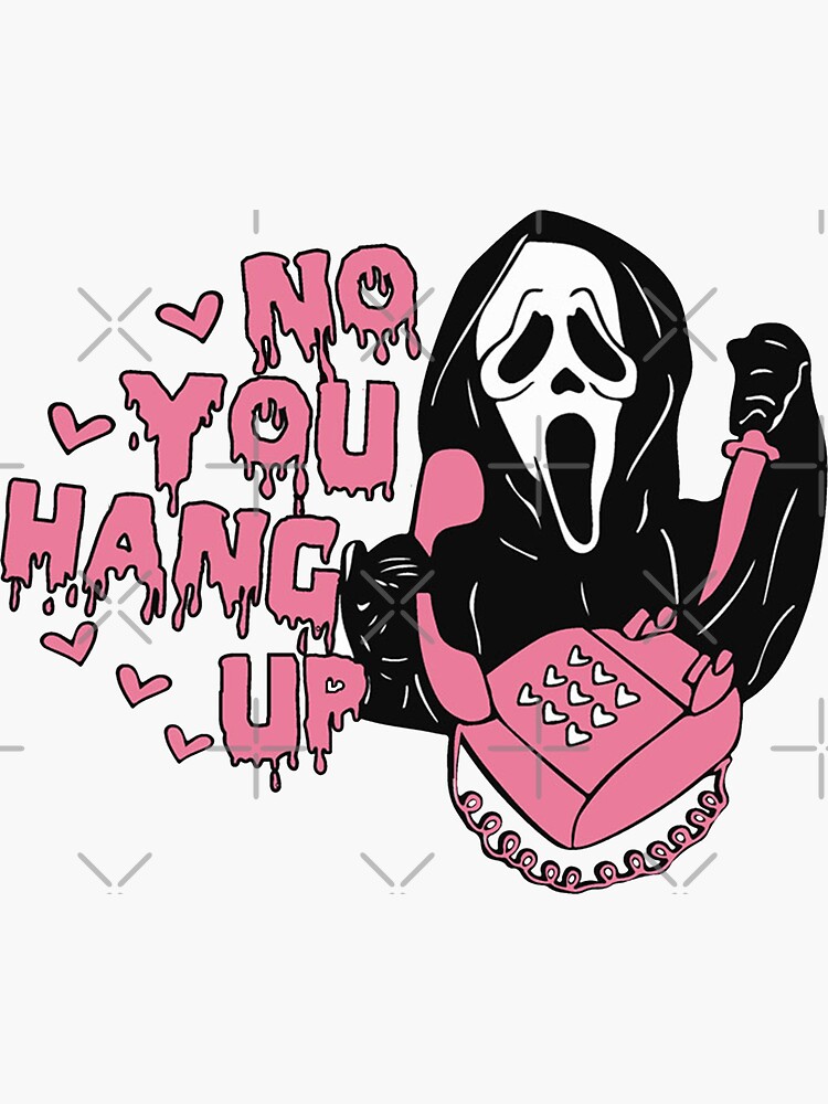 Scream Ghostface Girly Sticker. 