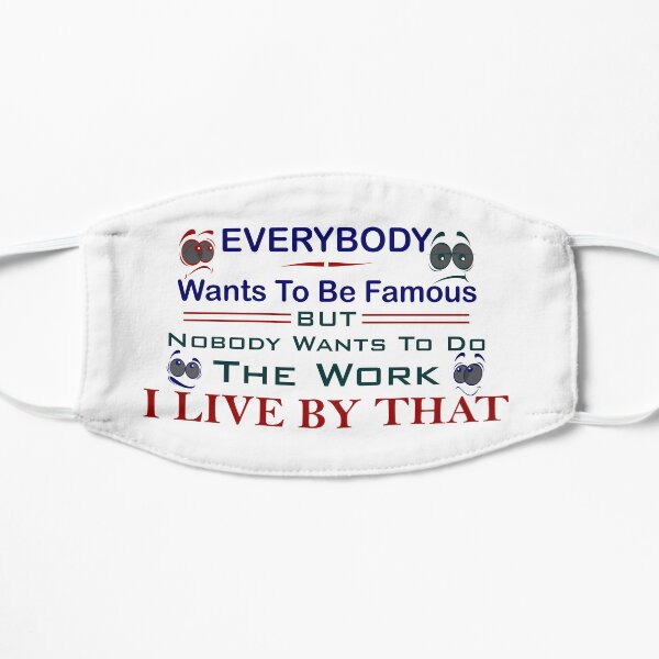 I Live to be Lazy Work TShirt Gifts Flat Mask