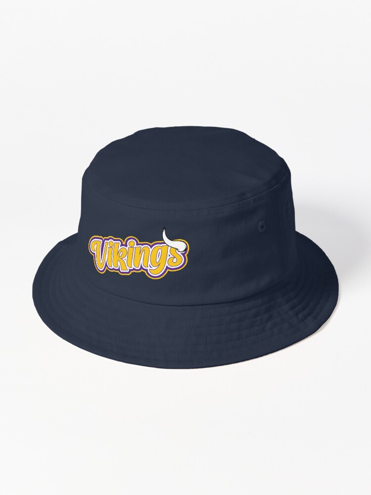 Stretch Denim Reversible Bucket Hat of Minnesota Vikings Skol 