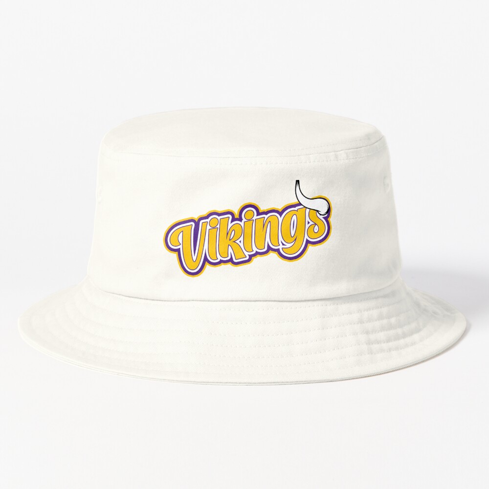 Stretch Denim Reversible Bucket Hat of Minnesota Vikings Skol 