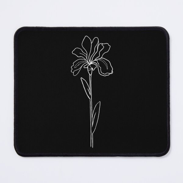 Item preview, February Birth Flower Iris Botanical Line Art Floral Drawing designed and sold by Digi Artworks Store.