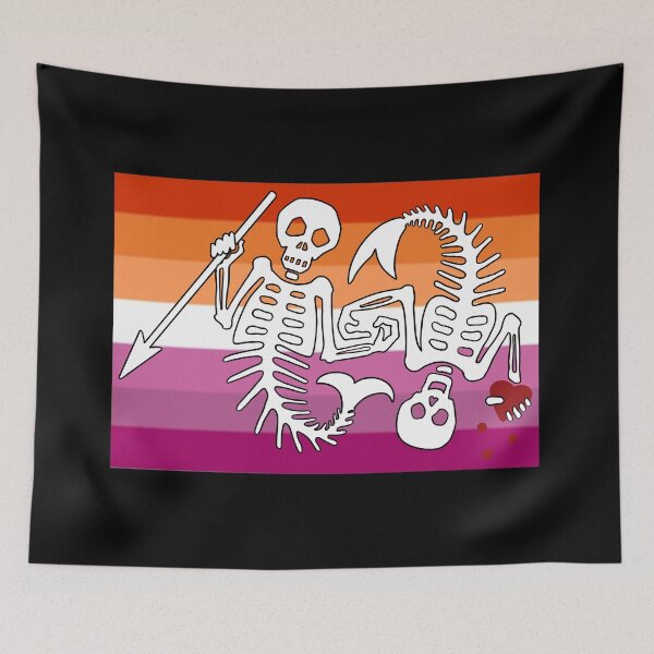 Item preview, OFMD season 2 lesbian pride mermaid pirate flag Blackbeard Stede Bonnet flag designed and sold by Theoldgirl900.