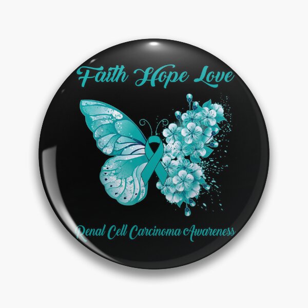 Item preview, Faith Hope Love Renal Cell Carcinoma Awareness Butterfly Ribbon Gifts designed and sold by Adropine.
