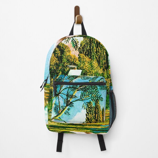 Item preview, Henri Rousseau Banks of the Oise Colorful French Primitive Landscape Outdoor Painting designed and sold by AesthetesLegacy.