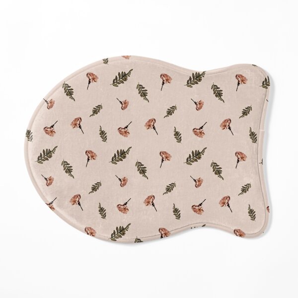 Pink Carnation and Fern - Repeat Pattern Cat Mat
