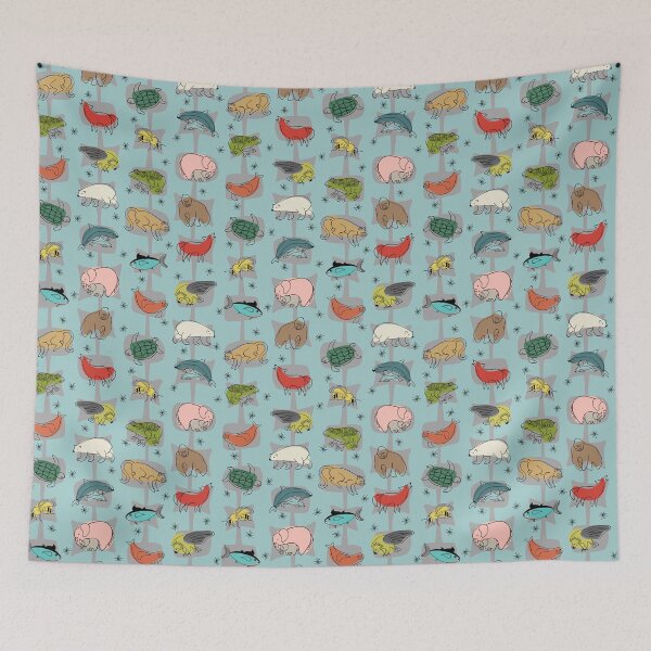 Item preview, Save Endangered Species on Aqua designed and sold by bmfabricdesigns.
