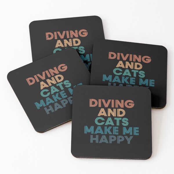 Item preview, Diving And Cats Make Me Happy- Gift for Diving & Cats Fans designed and sold by kindxinn.