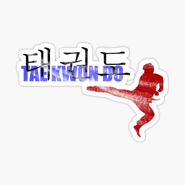 Taekwondo - Blue and Red Sticker
