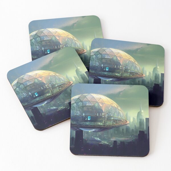 Item preview, Futuristic Floating City designed and sold by Foodcolored.