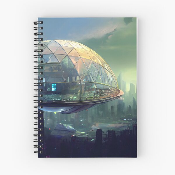 Item preview, Futuristic Floating City designed and sold by Foodcolored.