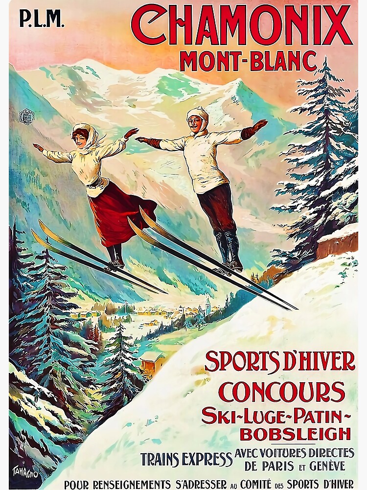 Discover Chamonix Mont-Blanc Premium Matte Vertical Poster
