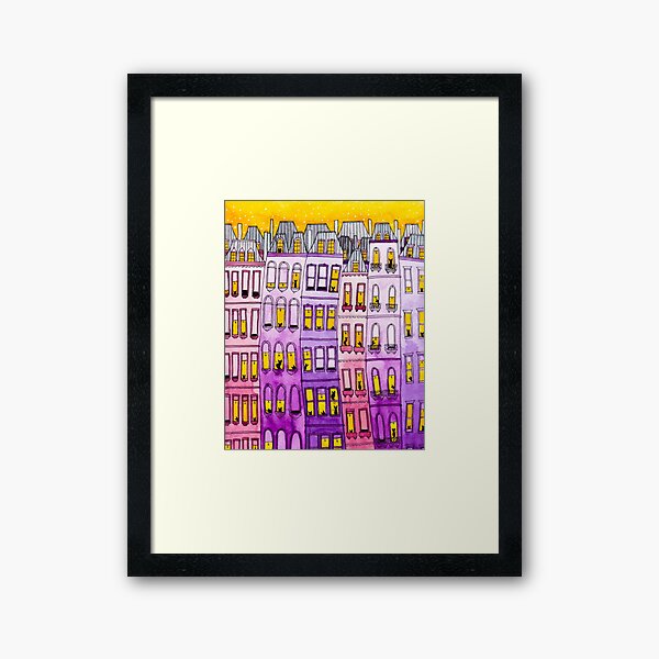 Item preview, Pink & Purple Townhouse Cats designed and sold by KilkennyCat Art.