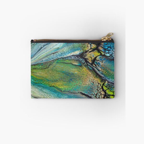 Item preview, Beautiful Retro Ocean Vibe Colors Abstract and Modern Fluid Art Acrylic Pour Artwork designed and sold by CrystalCoast.